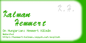 kalman hemmert business card